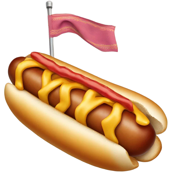 Hotdog with scarf emoji