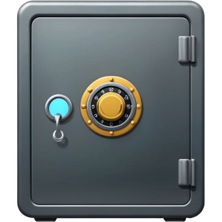 a metal safe emoji
