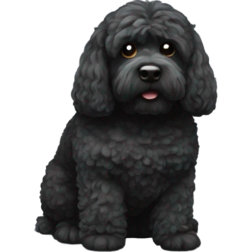 obese black cockapoo emoji