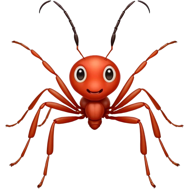 cute red ant with big eyes emoji