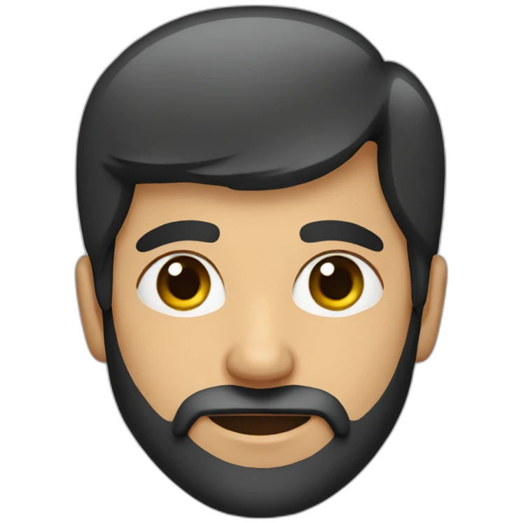Azerbaijanian young man with beard emoji