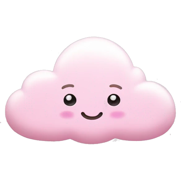 light pink fluffy cloud with sparkles emoji