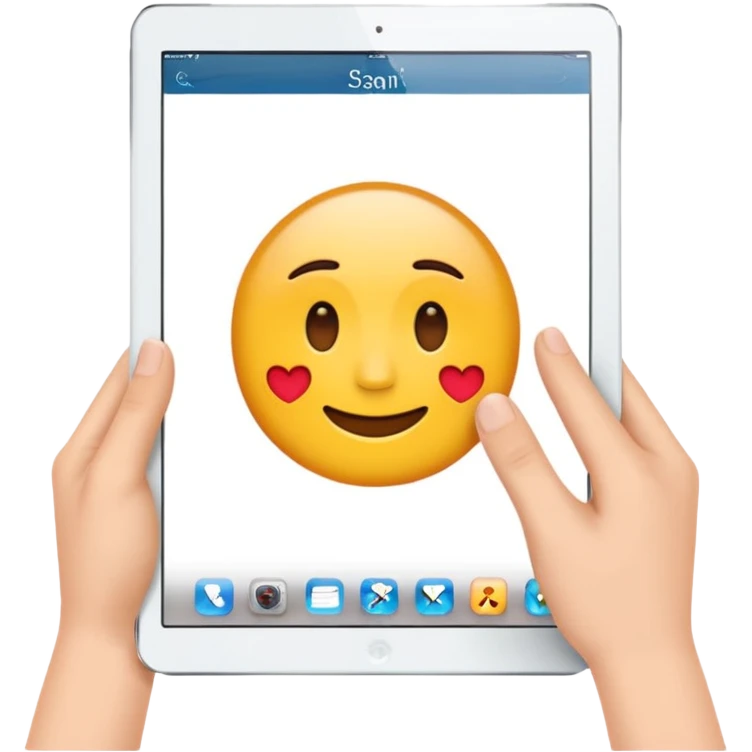 Hands holdholding ipad like emjis emoji