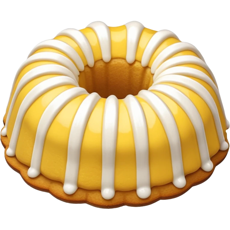 white frosting only yellow bundt cake emoji