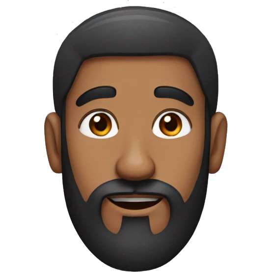 Indian man with a beard, black hair, and brown eyes emoji