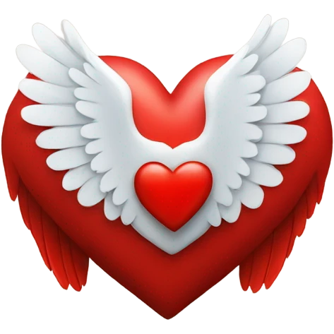 Red heart with wings emoji