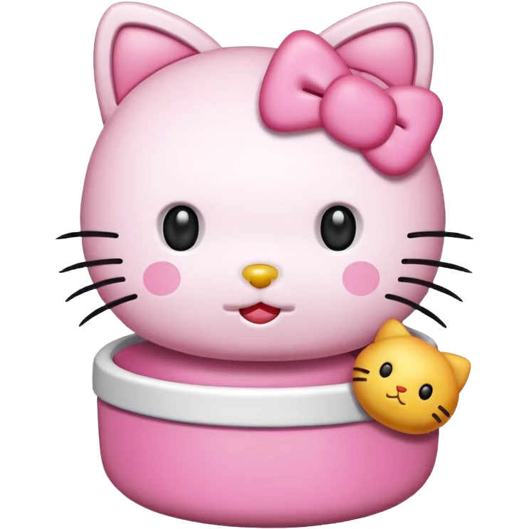 Fait un emoji comme hello kitty à la perfection en rose stp emoji