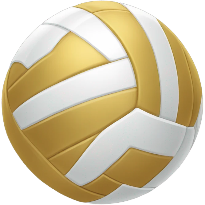 gold and white volleyball  emoji