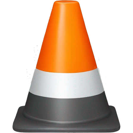 orange traffic cone emoji