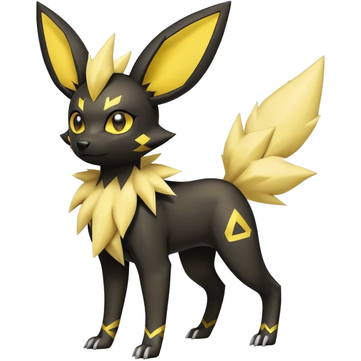 Umbreon-Jolteon-Fakemon-hybrid -fusion- full body emoji