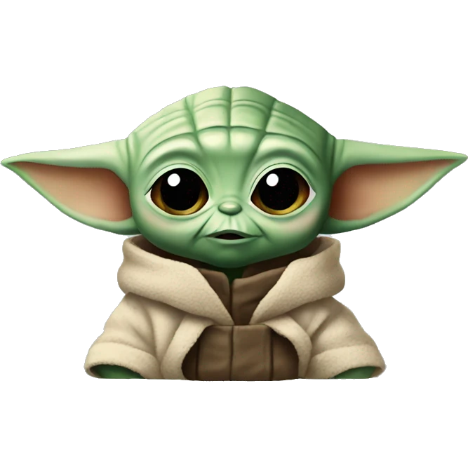 Baby Yoda craze face emoji