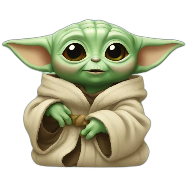 Baby Yoda with Yoda emoji