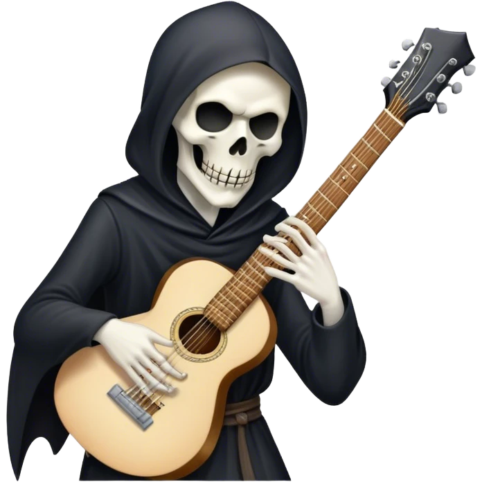 Grim reaper playing guitar emoji