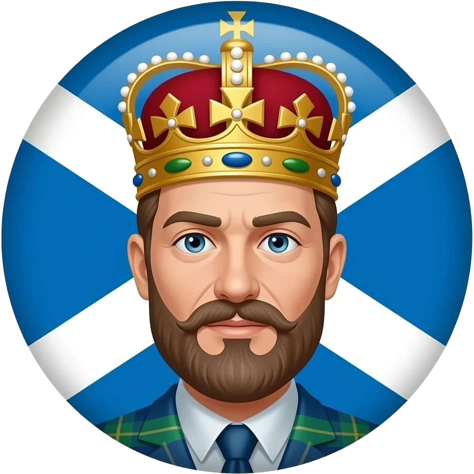 Schotland flagge mit schottischen könig emoji
