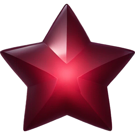 One 3D garnet star without a yellow star in the middle emoji