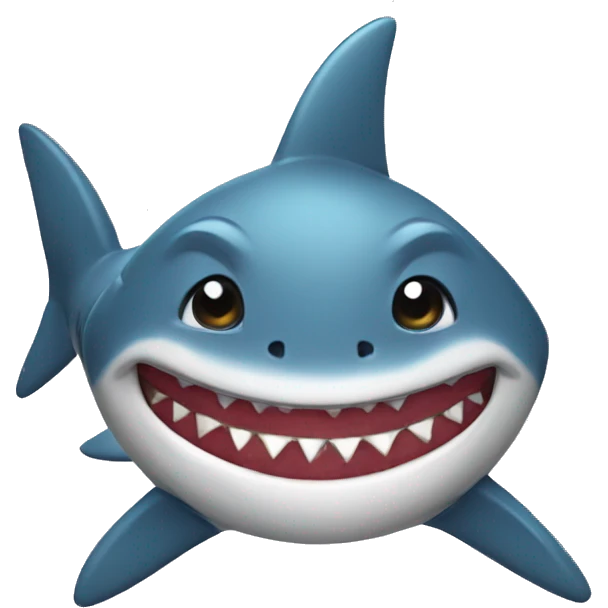 Shark with swimsuit emoji