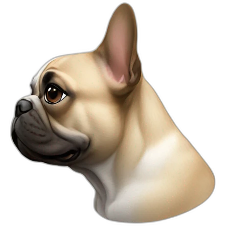 French Bulldog in profile emoji
