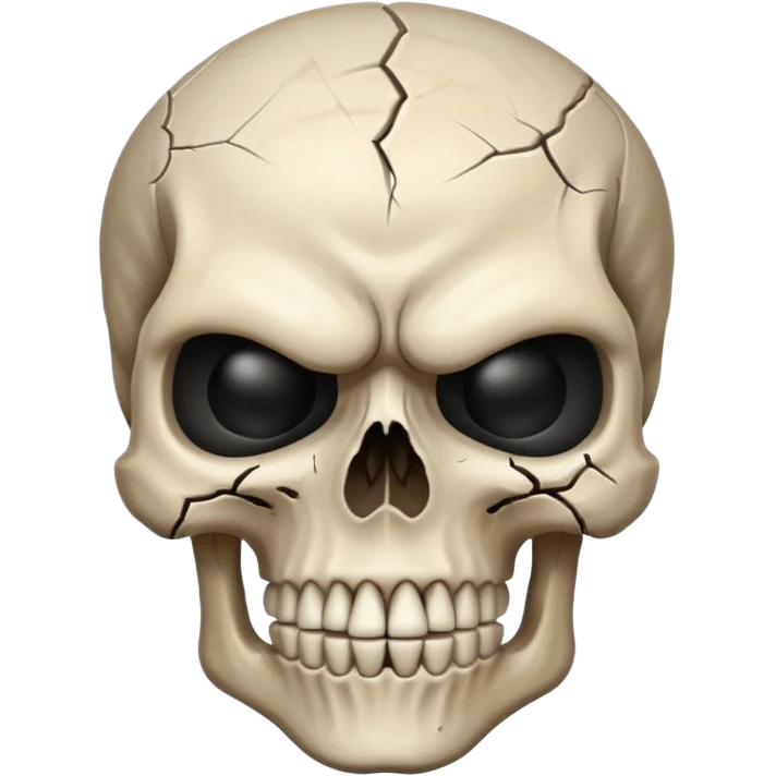 Skull with angry face emoji