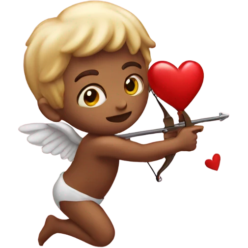 Cupid shooting a heart emoji