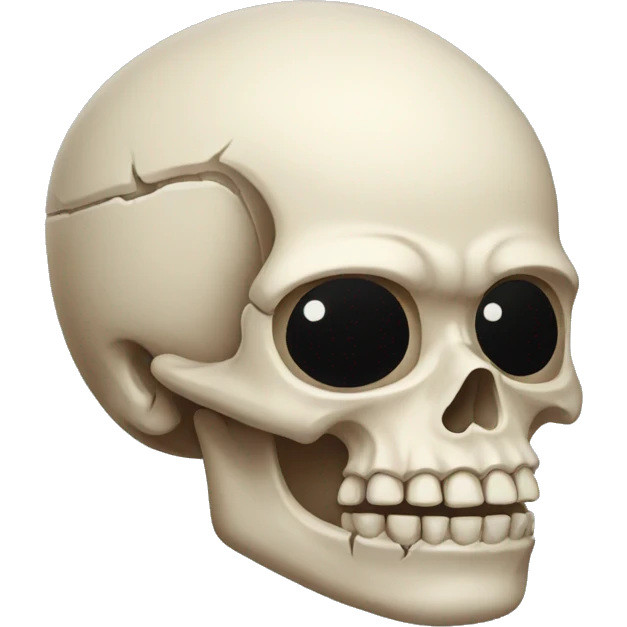 Skull with sideeye emoji
