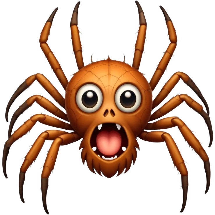 Surprised spider with eyes popping out of its head looking funny  emoji
