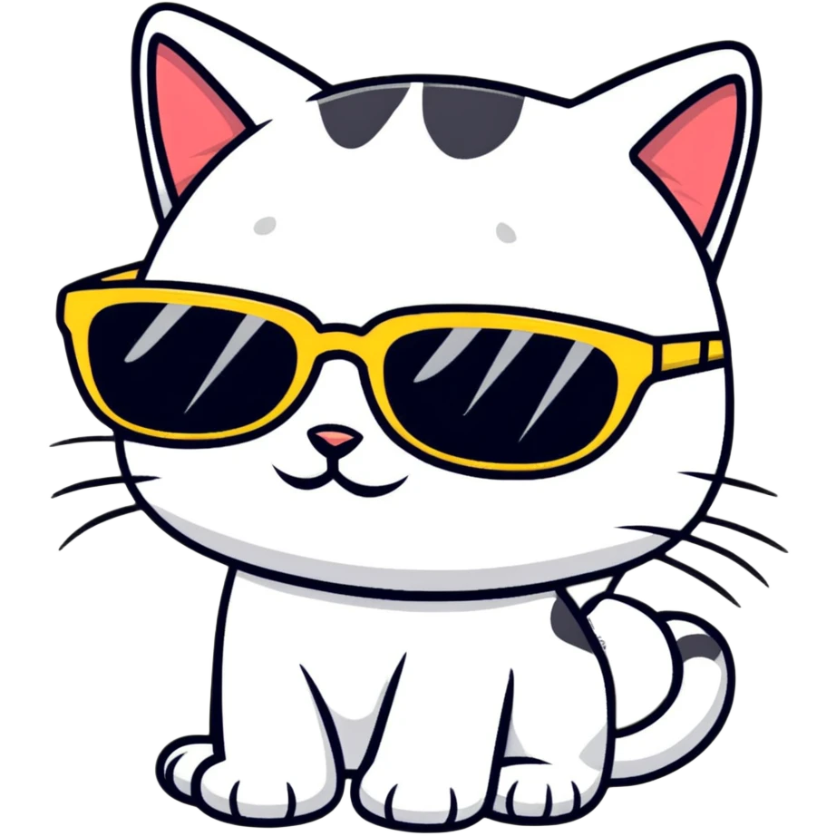 Cat with sunglasses emoji