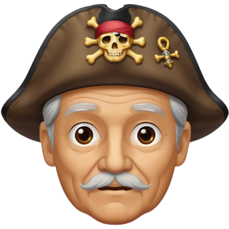 abuelo con sombrero de pirata emoji