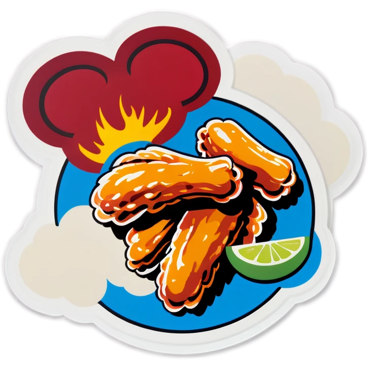 Eating wings emoji