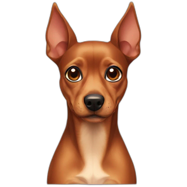 pinscher with a mustache emoji