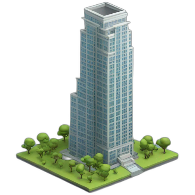 skyscraper 3d emoji