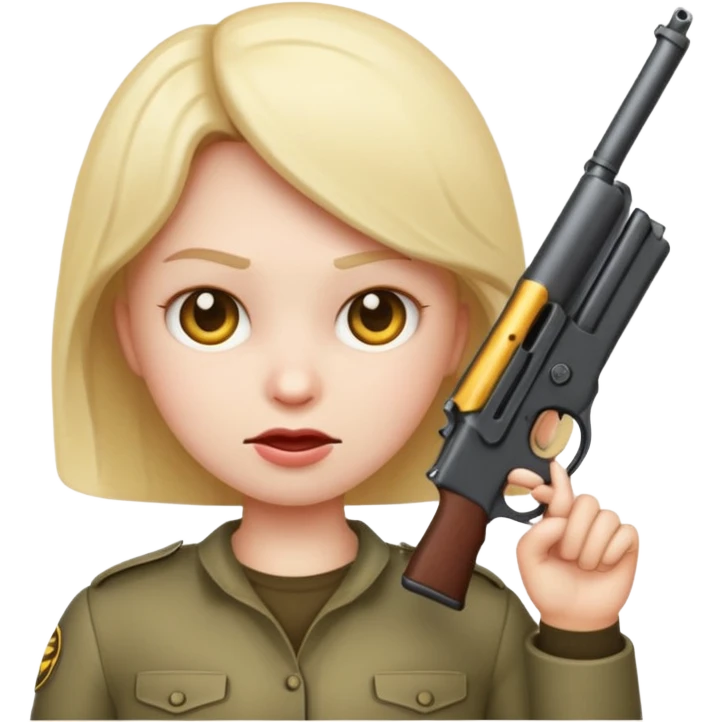 Emoji with gun to its head ready to pull the trigger emoji