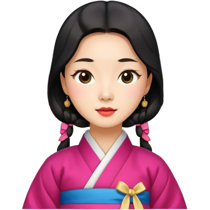 50's korean woman in front of a palace in seould emoji