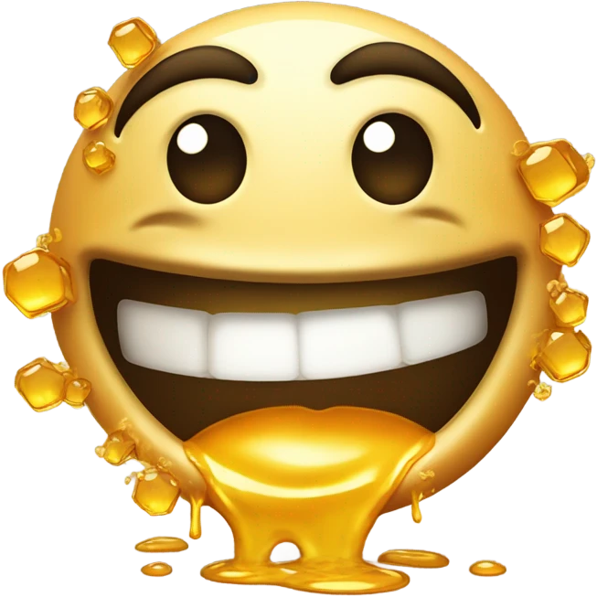 Smiley puking honey emoji