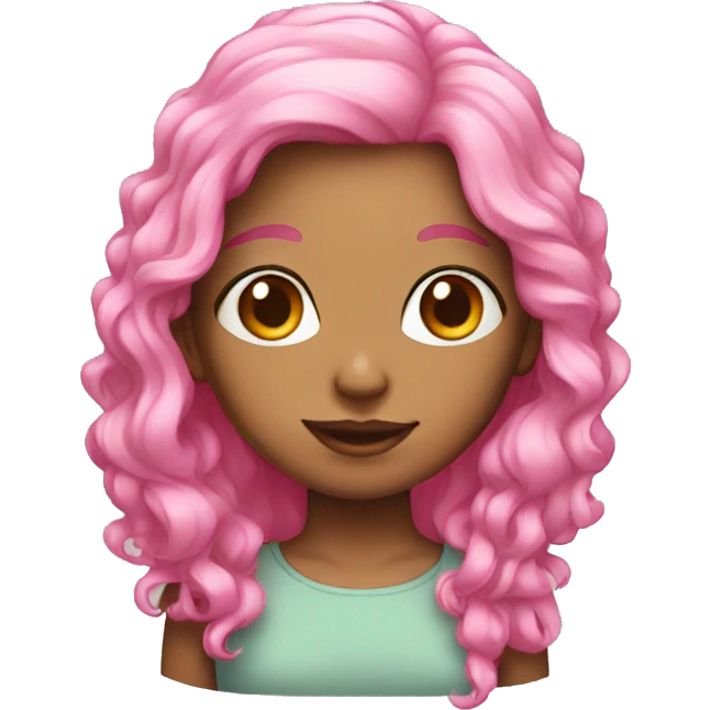 Pink haired girl emoji