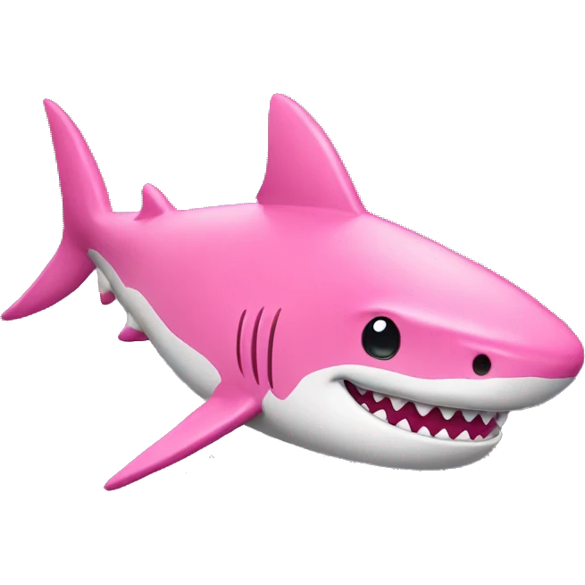 Pink shark emoji