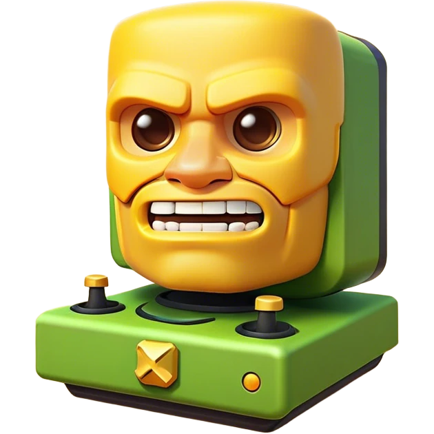Clash of Clans aesthetic: Cinematic Playful Xbox 360 Console Portrait Emoji, rendered in a 3D vector-style similar to standard emojis with minimal shading and bold, simplified shapes. A compact, distinct form with signature details, softly glowing with a modern gaming energy charm. Simplified yet unmistakably iconic, highly detailed and consistent, glowing with a soft radiance and high shine. Stylized with a touch of next-gen innovation and a soft glowing outline, capturing the essence of a beloved gaming relic with a friendly, playful manner! emoji