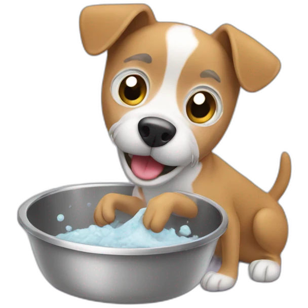 dog doing dishes emoji