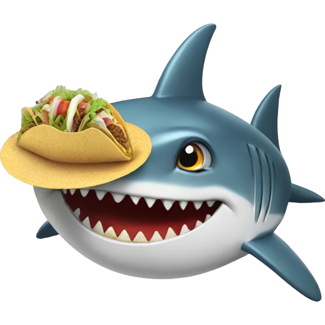 SHARK WITH TACOS emoji