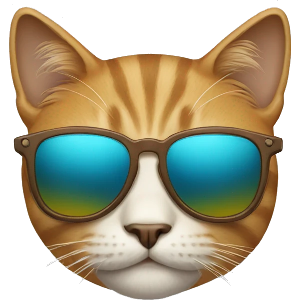 Cat with sunglasses emoji
