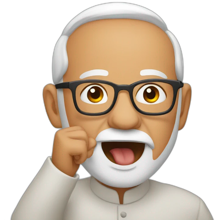 Modi singing emoji