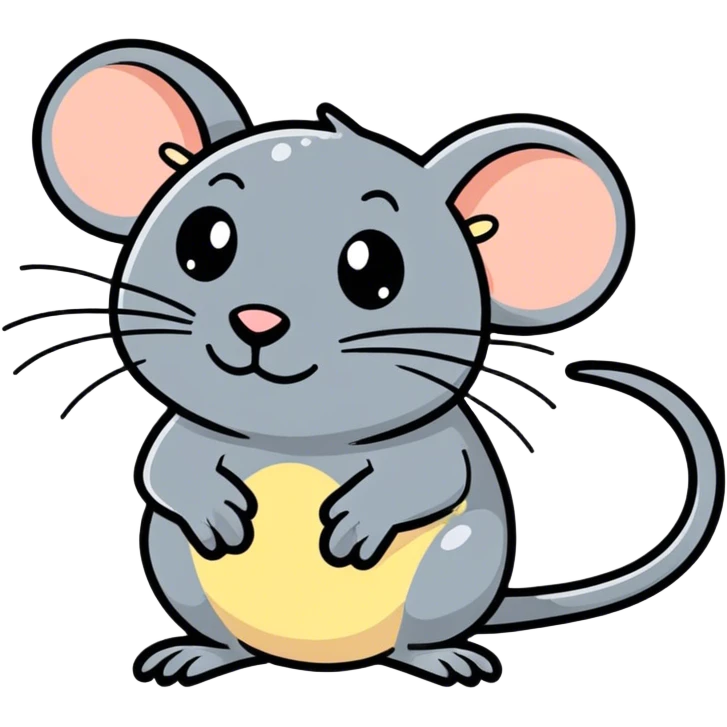 All black rat. Sweating emoji