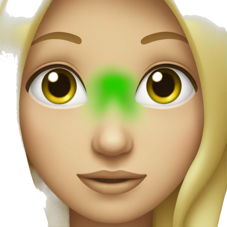 Green eyed blonde girl  emoji