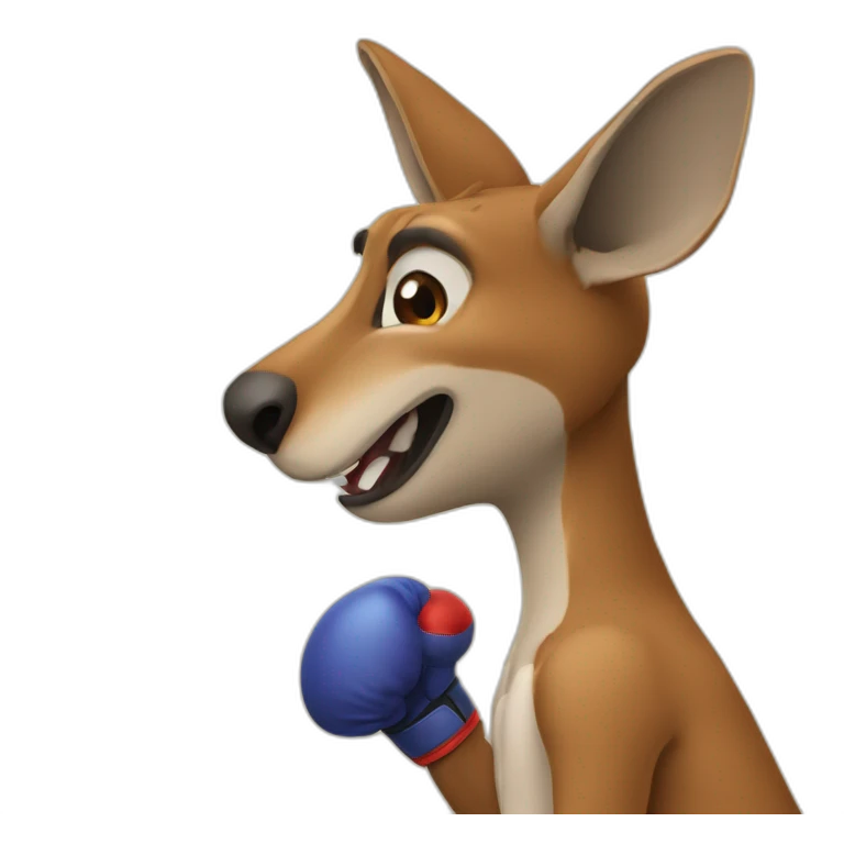 Kangroo with boxing gloves emoji