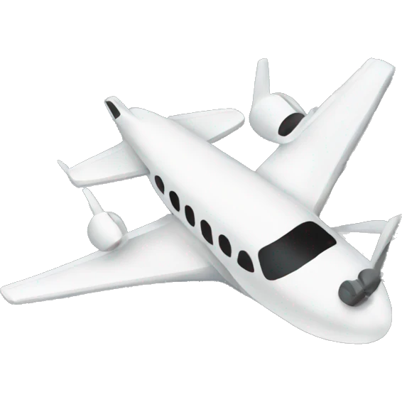 Plane next to 2 skyscrapers emoji