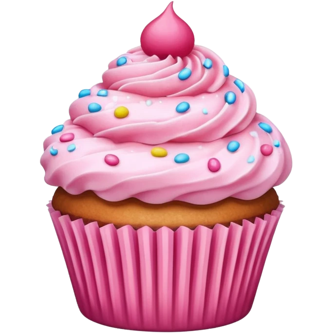 Cupcake with pink icing emoji
