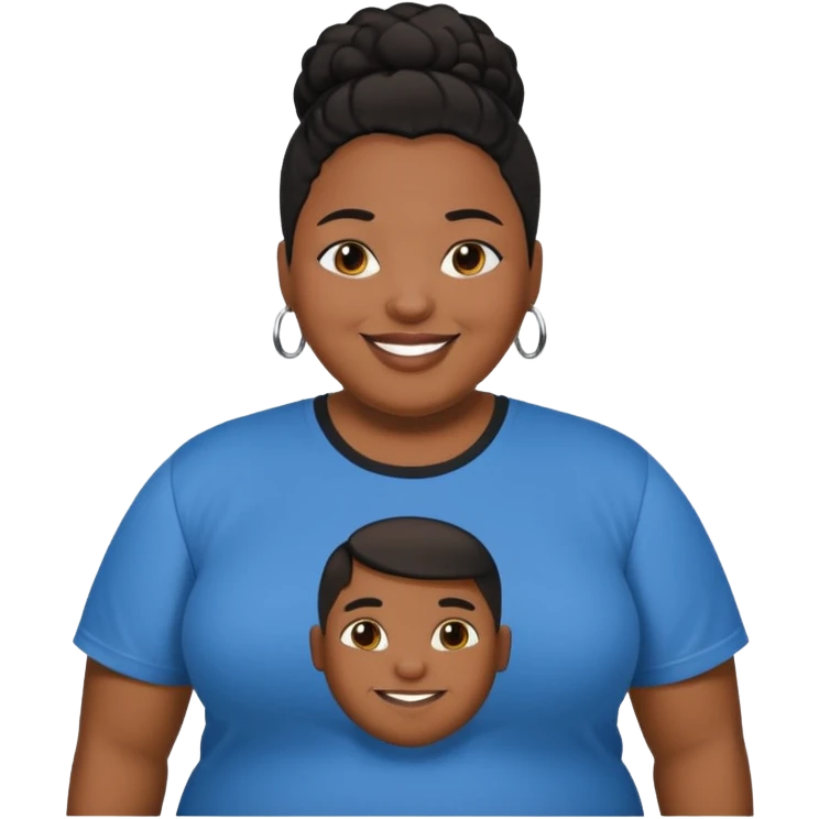 una persona gorda negra y prohibido emoji