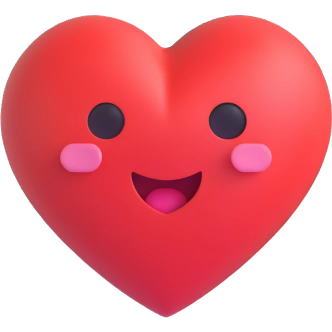 heart emoji, 3D style emoji