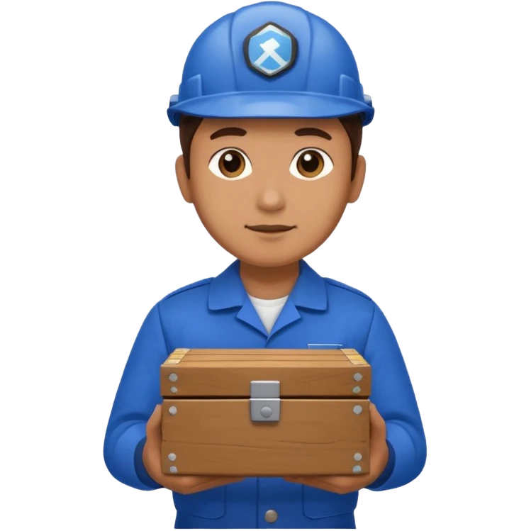 railway engineer carrying a box emoji