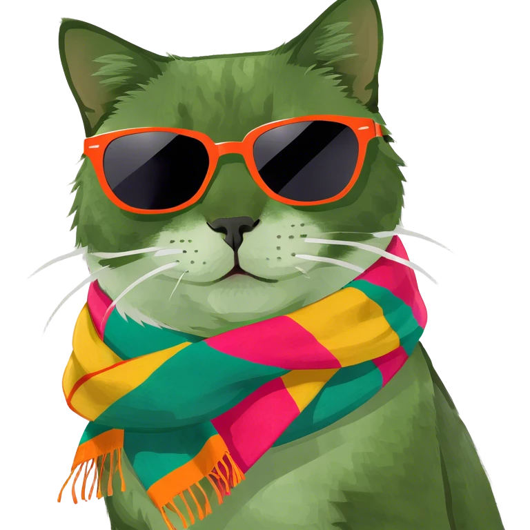 Cat with sunglasses emoji