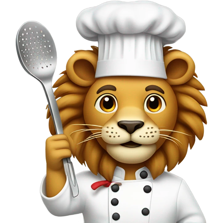 Lion chef emoji